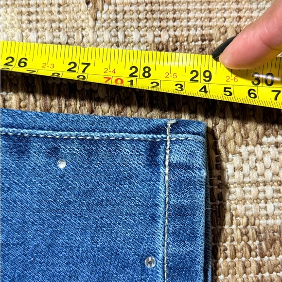 EXPRESS Studded Denim Straight Leg Jeans size 12 BNWT - Picture 6 of 8